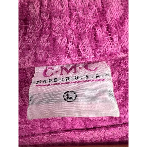 Color Me Cotton CMC Pink Accent Button Swing Coat Ladenlook Textured Coat Large - Picture 3 of 5